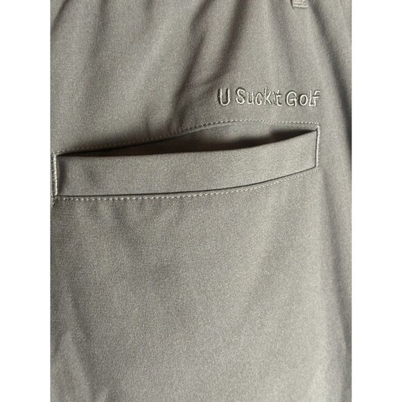 U Suck At Golf Pants USAG Mens 40x30 Grey Golf Sweats - Picture 4 of 9